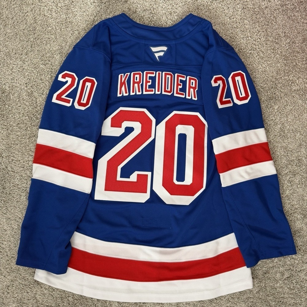 Chris Kreider New York Rangers Fanatics Premium Home Jersey Blue Size 42